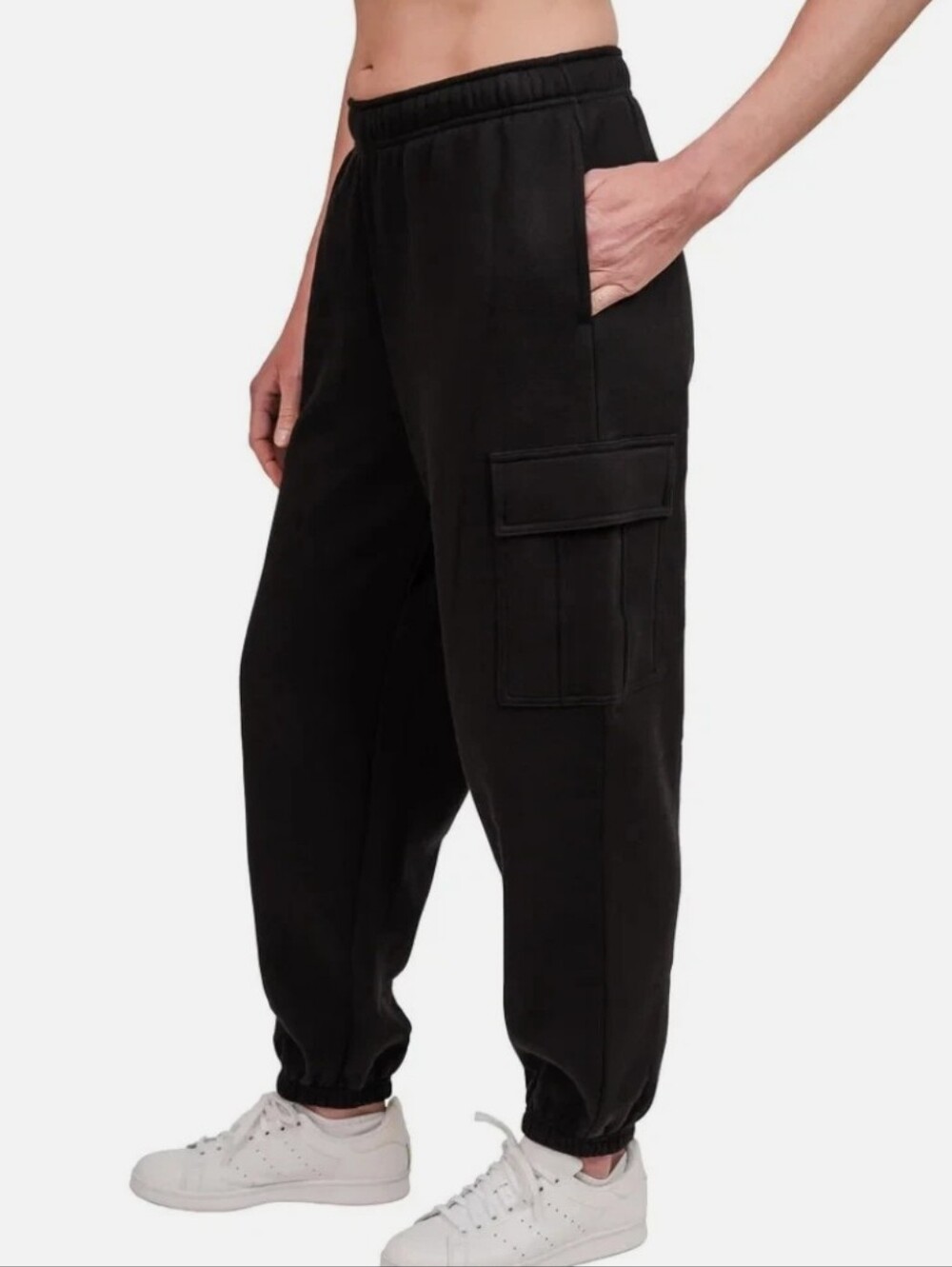 NEW! Tuff Athletics Black Cargo Pocket Joggers Size XXL